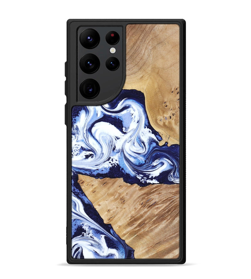 Galaxy S22 Ultra Wood Phone Case - Amoura (Blue, 799022)