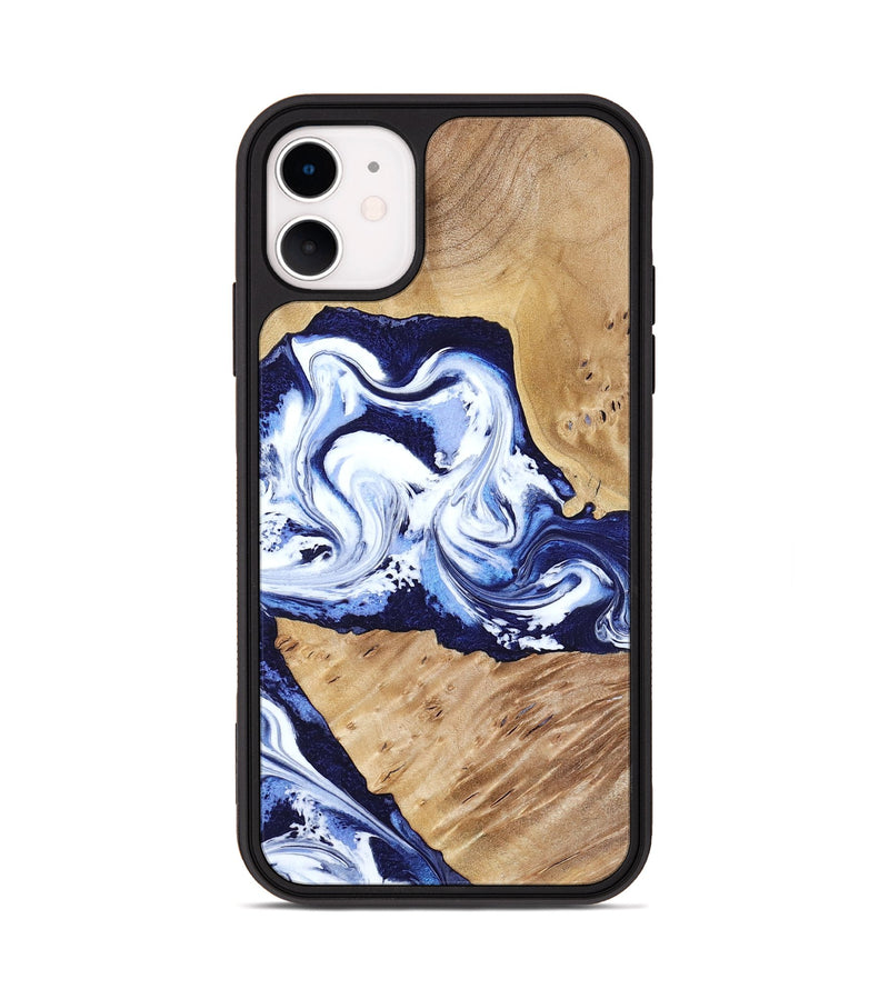 iPhone 11 Wood Phone Case - Amoura (Blue, 799022)