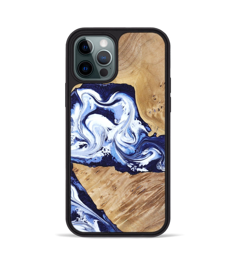 iPhone 12 Pro Wood Phone Case - Amoura (Blue, 799022)