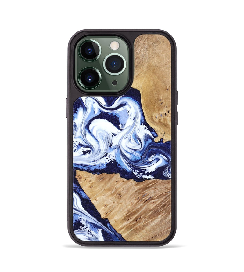iPhone 13 Pro Wood Phone Case - Amoura (Blue, 799022)