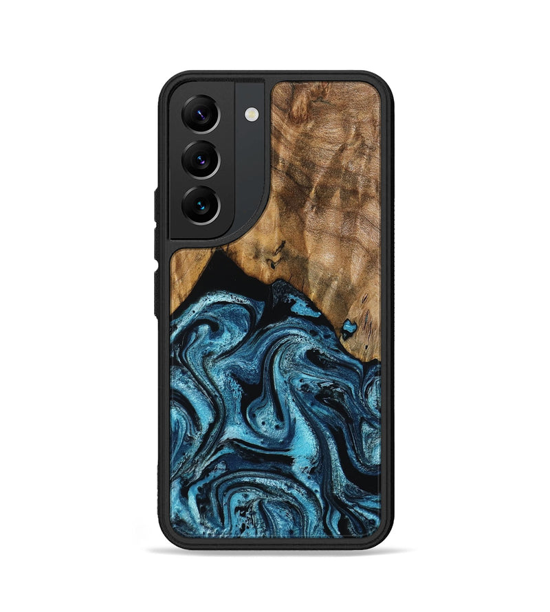 Galaxy S22 Wood Phone Case - Sharyn (Blue, 799023)