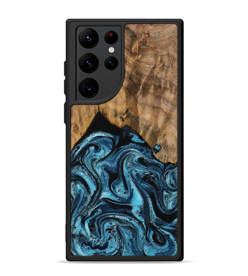 Galaxy S22 Ultra Wood Phone Case - Sharyn (Blue, 799023)