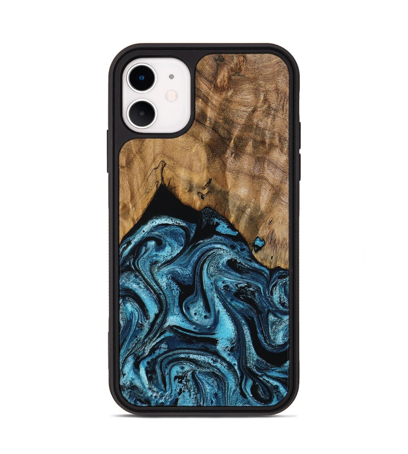 iPhone 11 Wood Phone Case - Sharyn (Blue, 799023)