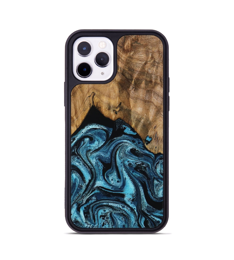 iPhone 11 Pro Wood Phone Case - Sharyn (Blue, 799023)