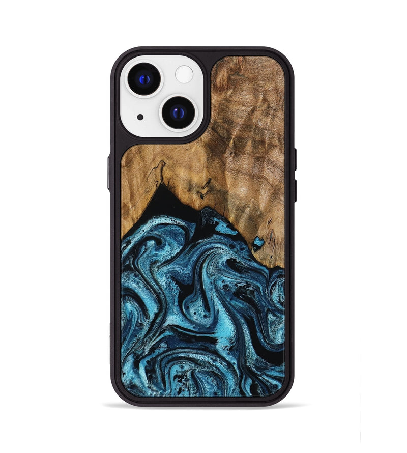 iPhone 13 Wood Phone Case - Sharyn (Blue, 799023)