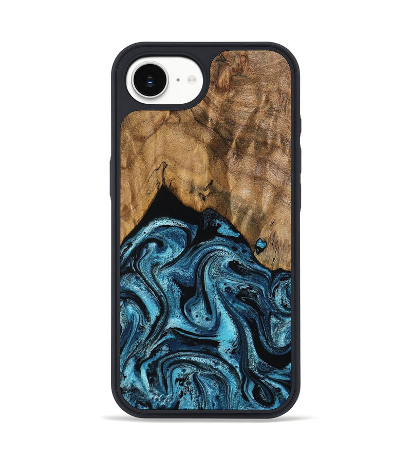 iPhone 16e Wood Phone Case - Sharyn (Blue, 799023)
