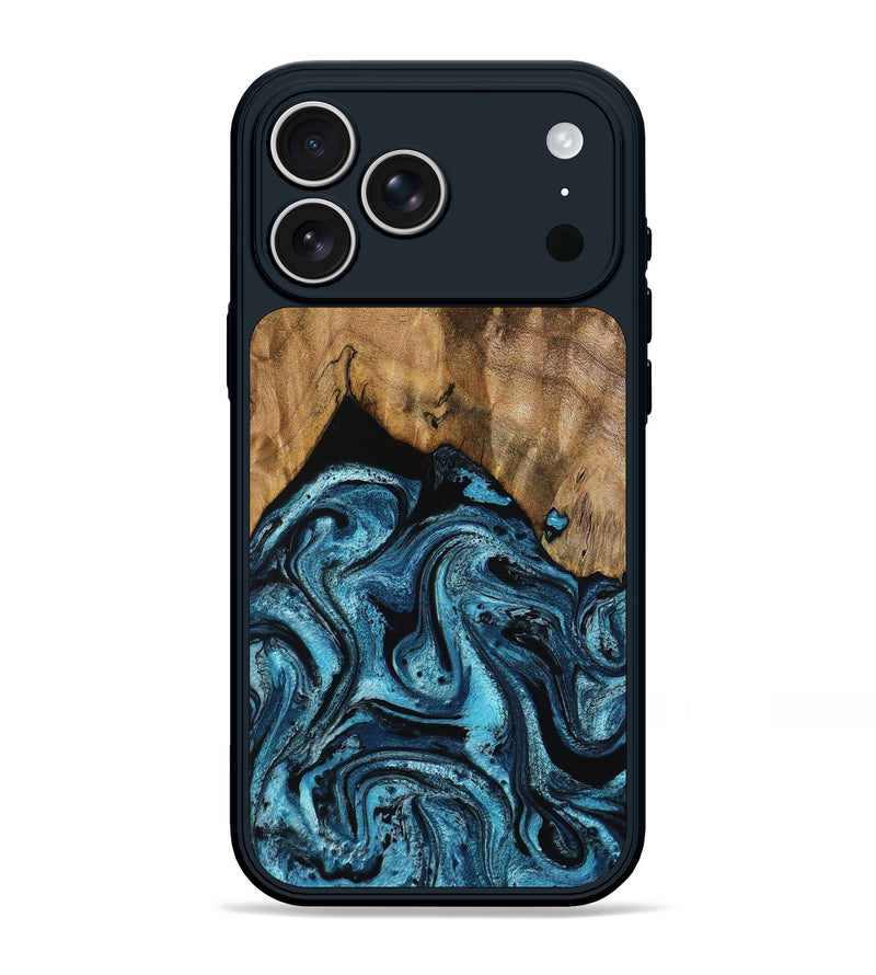 iPhone 17 Pro Max Wood Phone Case - Sharyn (Blue, 799023)
