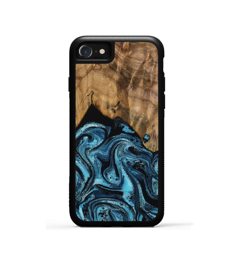 iPhone SE Wood Phone Case - Sharyn (Blue, 799023)