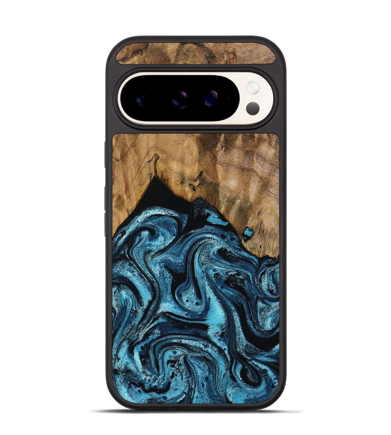 Pixel 9 Pro Wood Phone Case - Sharyn (Blue, 799023)