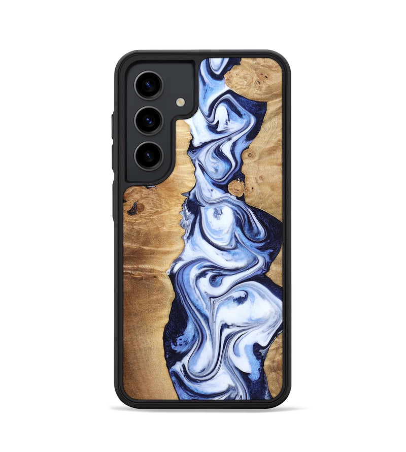 Galaxy S24 Wood Phone Case - Fannie (Blue, 799024)