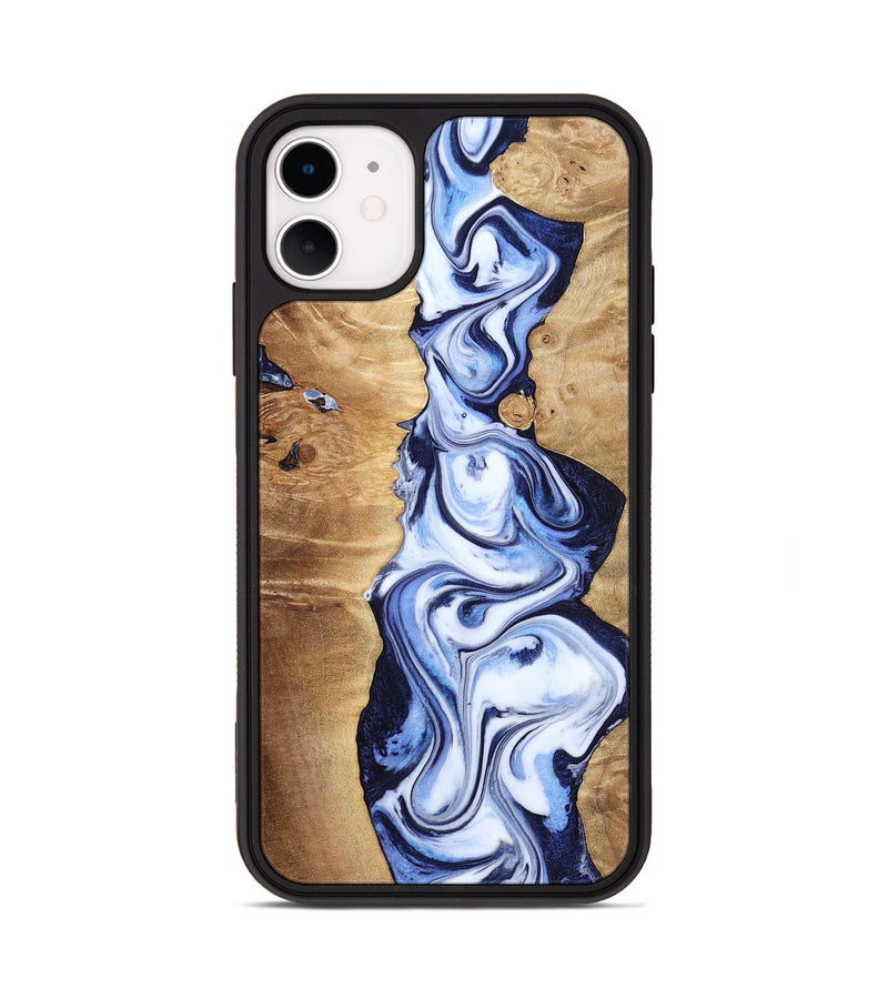 iPhone 11 Wood Phone Case - Fannie (Blue, 799024)