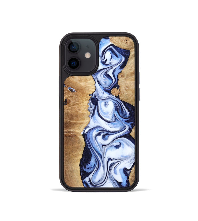 iPhone 12 mini Wood Phone Case - Fannie (Blue, 799024)