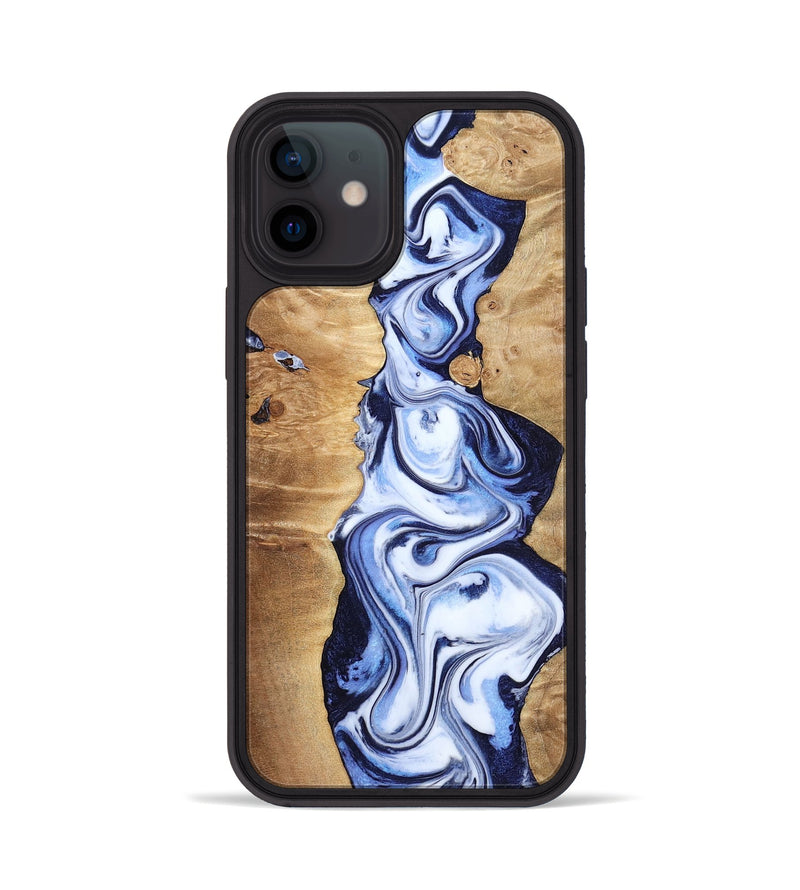iPhone 12 Wood Phone Case - Fannie (Blue, 799024)