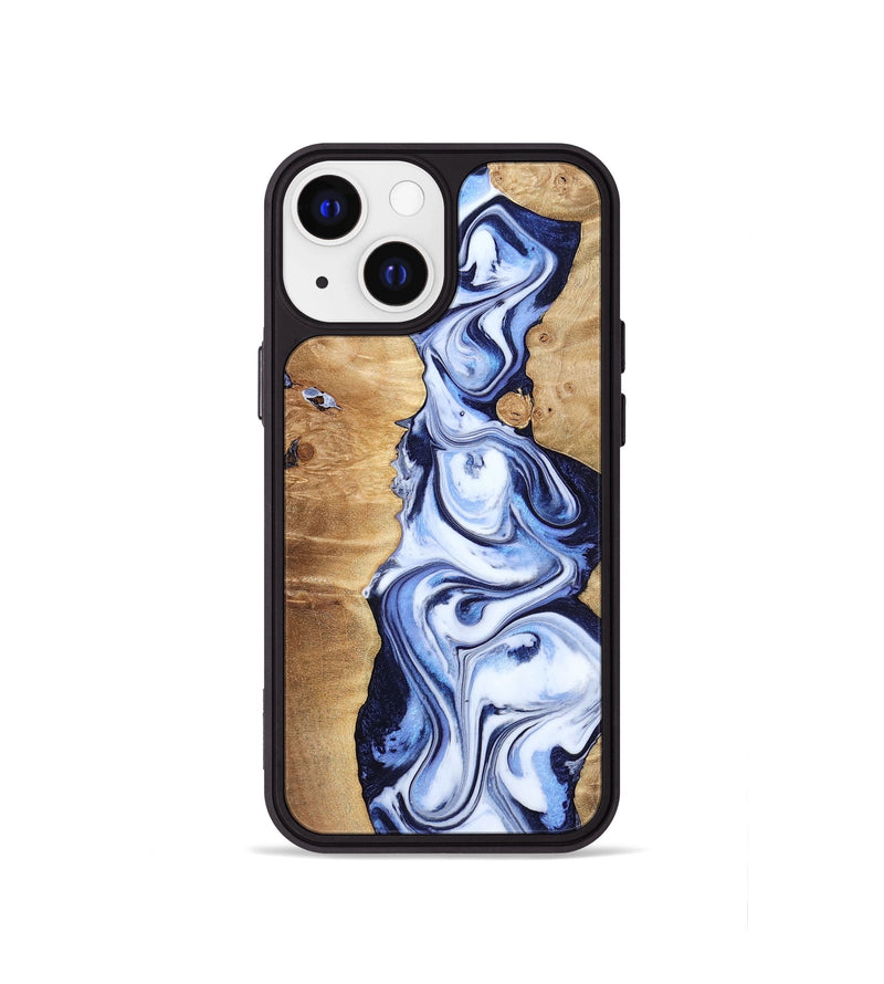 iPhone 13 mini Wood Phone Case - Fannie (Blue, 799024)