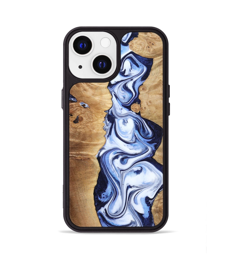 iPhone 13 Wood Phone Case - Fannie (Blue, 799024)