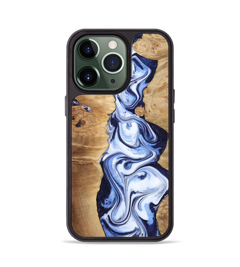iPhone 13 Pro Wood Phone Case - Fannie (Blue, 799024)