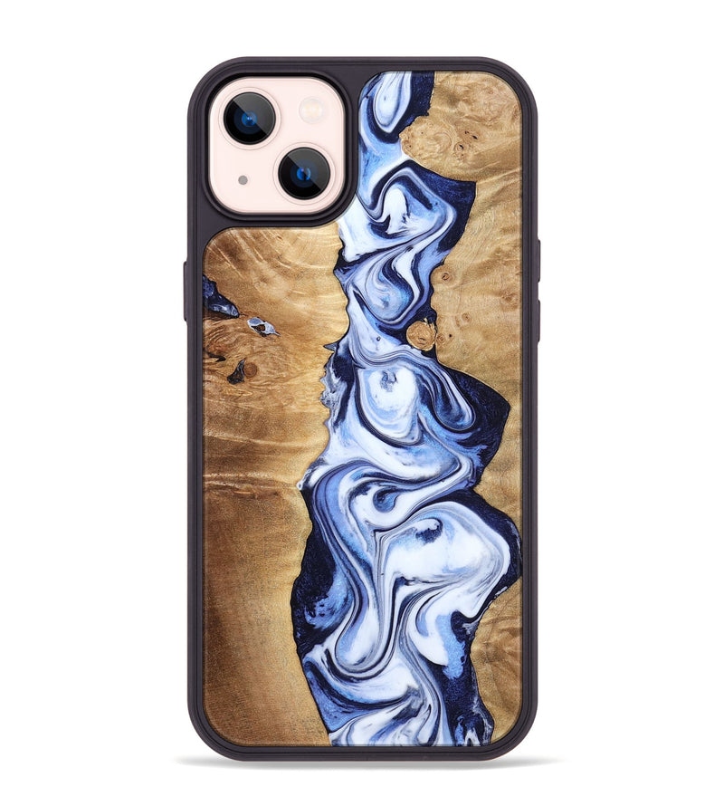 iPhone 14 Plus Wood Phone Case - Fannie (Blue, 799024)
