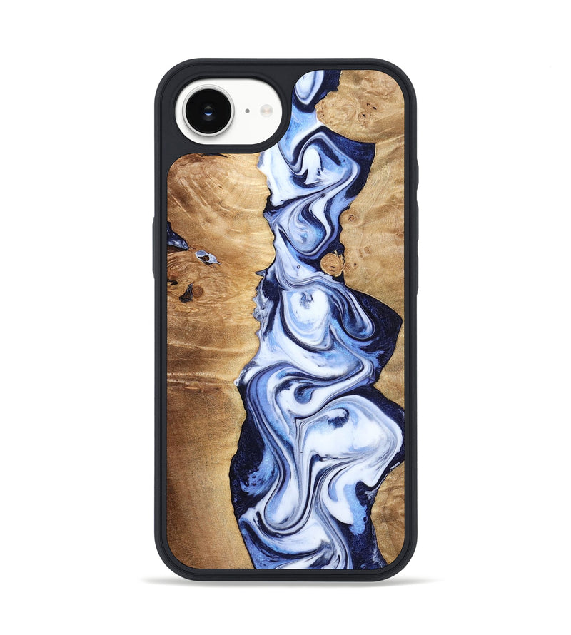 iPhone 16e Wood Phone Case - Fannie (Blue, 799024)
