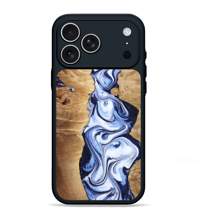 iPhone 17 Pro Max Wood Phone Case - Fannie (Blue, 799024)