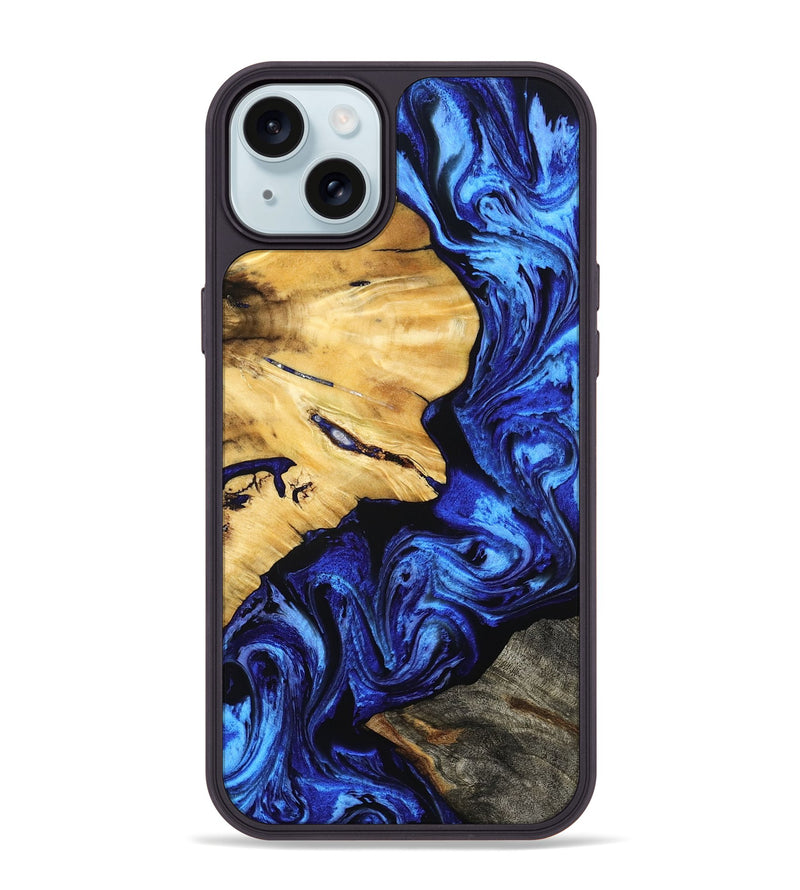 iPhone 15 Plus Wood Phone Case - Kenyon (Blue, 799025)