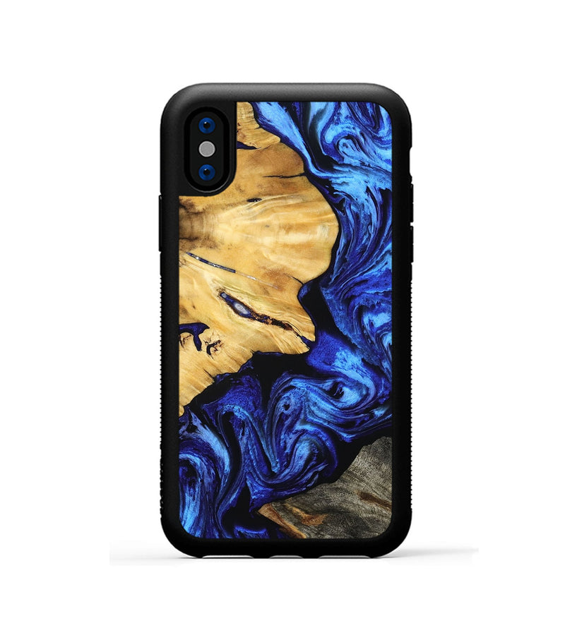 iPhone Xs Wood Phone Case - Kenyon (Blue, 799025)