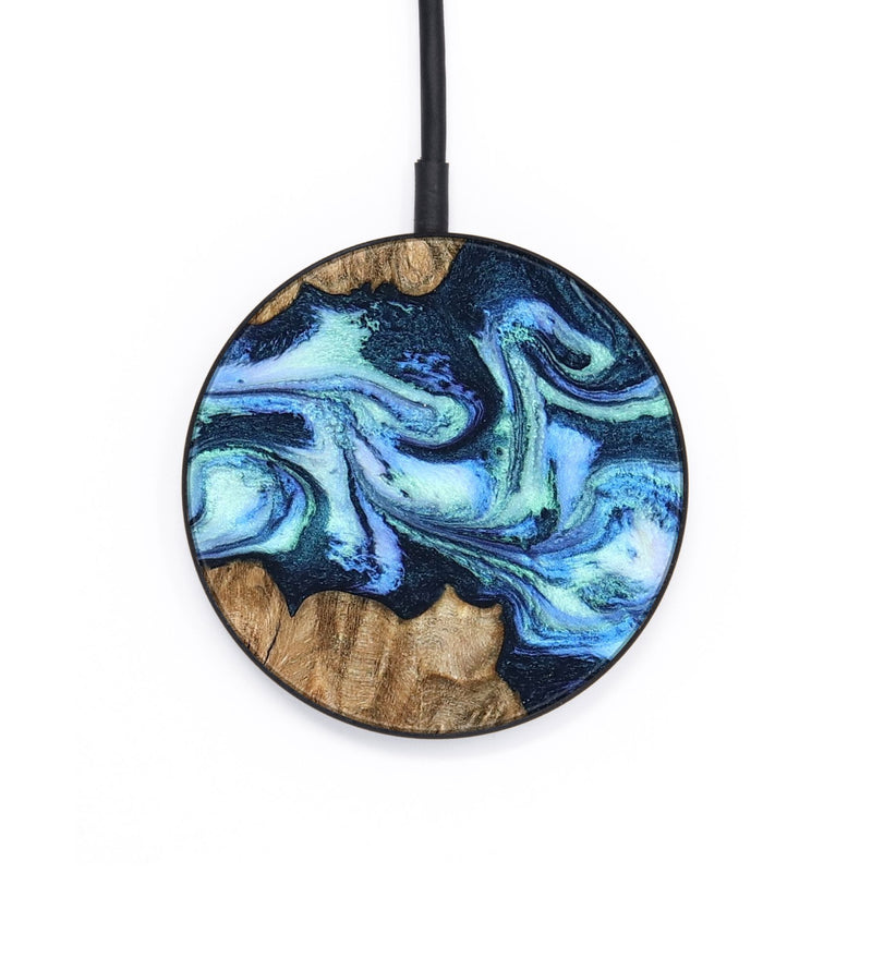 Circle Wood Wireless Charger - Bette (Blue, 799026)