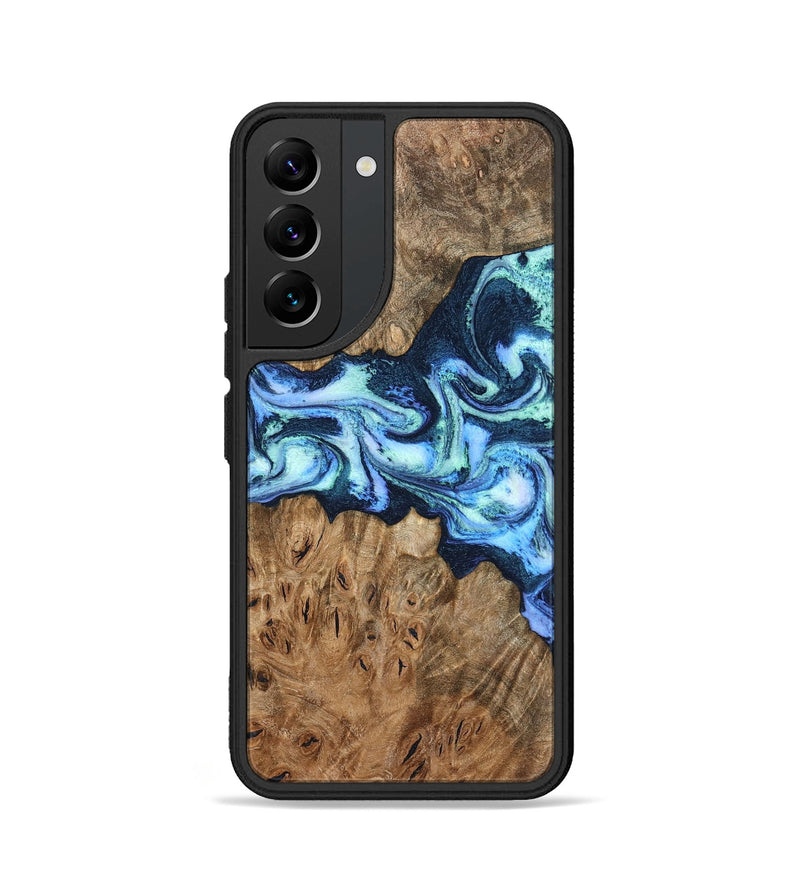 Galaxy S22 Wood Phone Case - Bette (Blue, 799026)