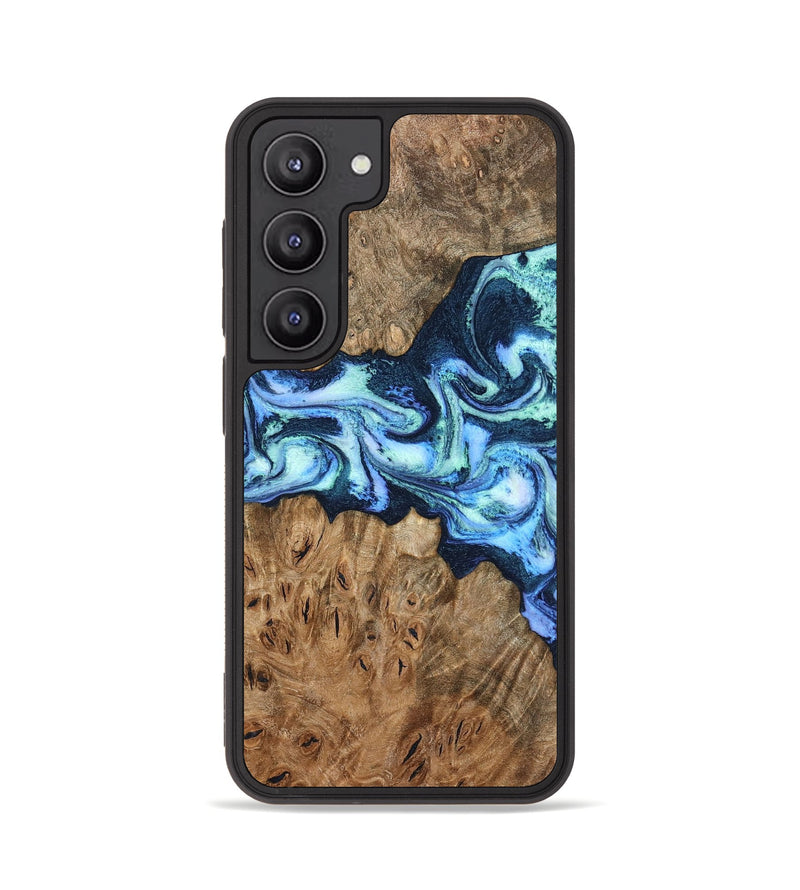 Galaxy S23 Wood Phone Case - Bette (Blue, 799026)