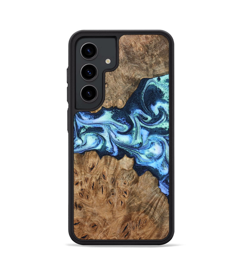 Galaxy S24 Wood Phone Case - Bette (Blue, 799026)