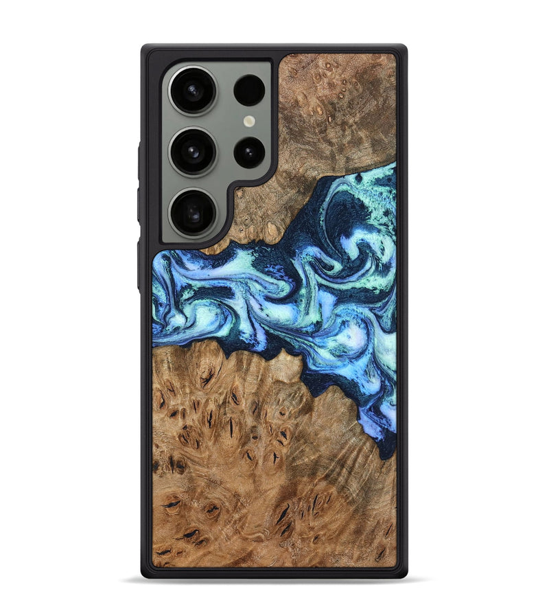 Galaxy S24 Ultra Wood Phone Case - Bette (Blue, 799026)