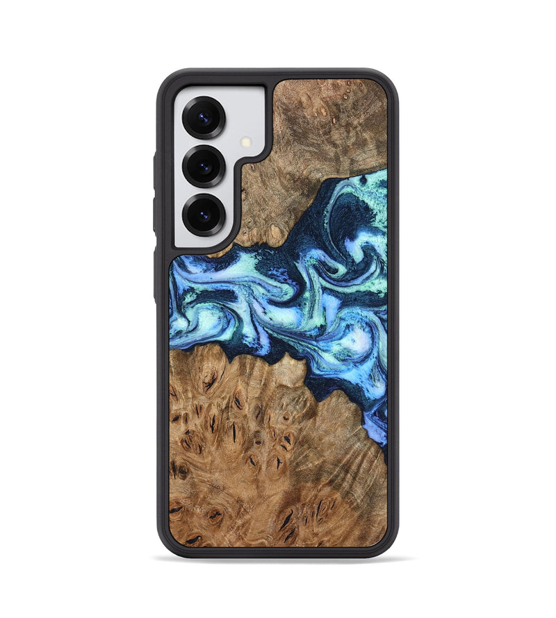 Galaxy S25 Wood Phone Case - Bette (Blue, 799026)