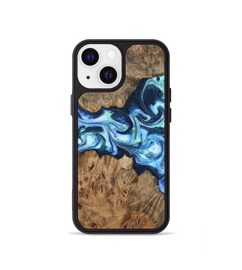 iPhone 13 mini Wood Phone Case - Bette (Blue, 799026)