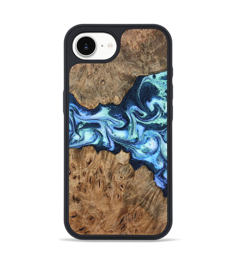 iPhone 16e Wood Phone Case - Bette (Blue, 799026)
