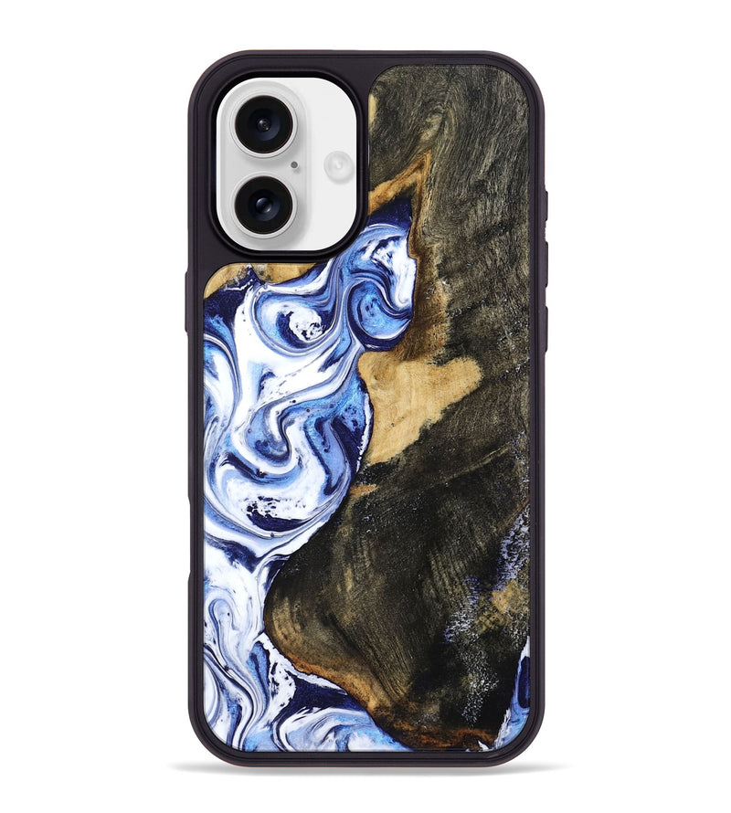 iPhone 16 Plus Wood Phone Case - Kyan (Blue, 799027)