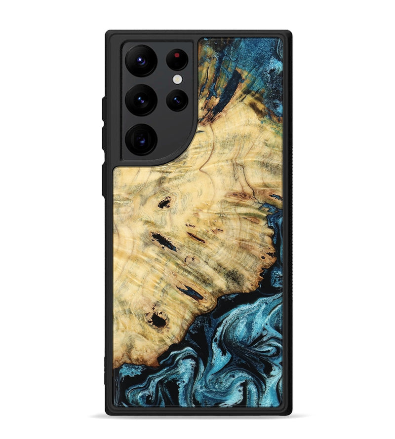 Galaxy S22 Ultra Wood Phone Case - Violet (Blue, 799028)