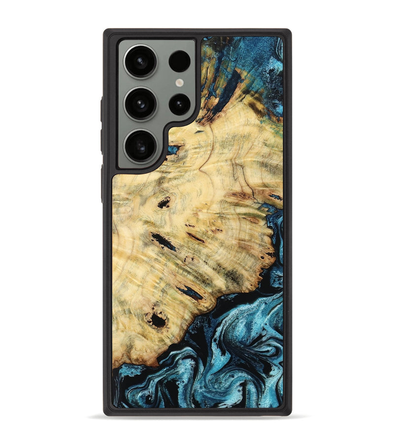 Galaxy S23 Ultra Wood Phone Case - Violet (Blue, 799028)