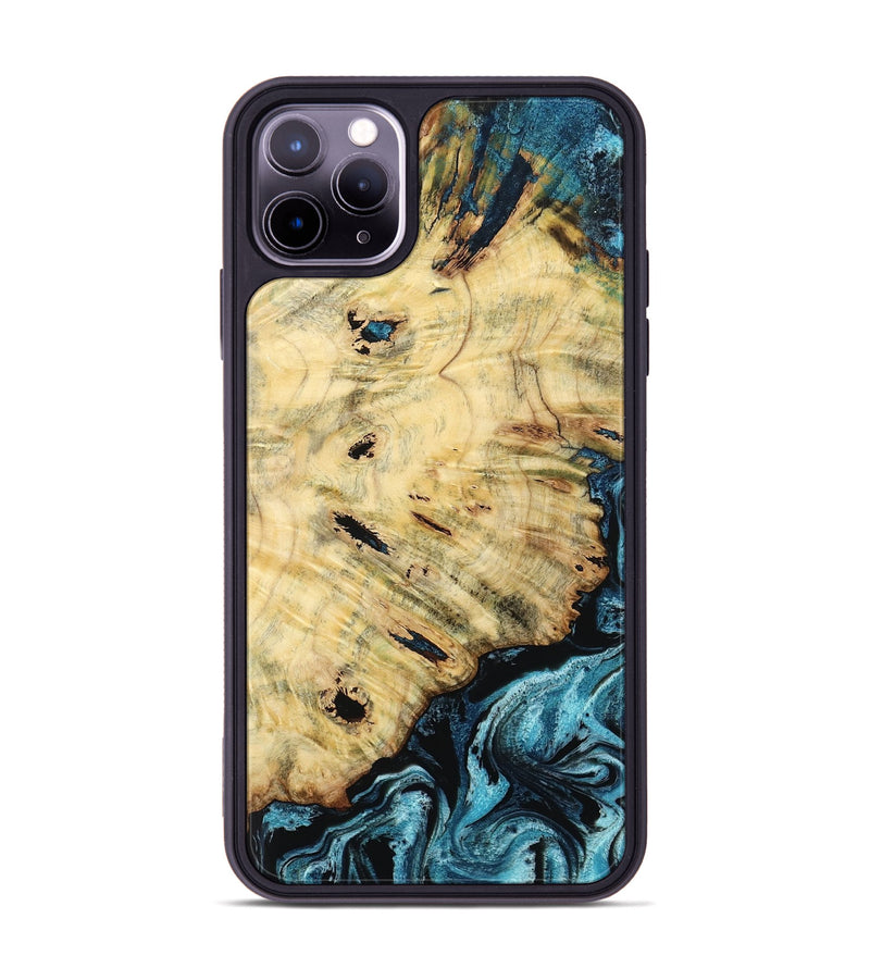 iPhone 11 Pro Max Wood Phone Case - Violet (Blue, 799028)