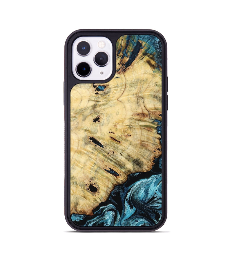iPhone 11 Pro Wood Phone Case - Violet (Blue, 799028)