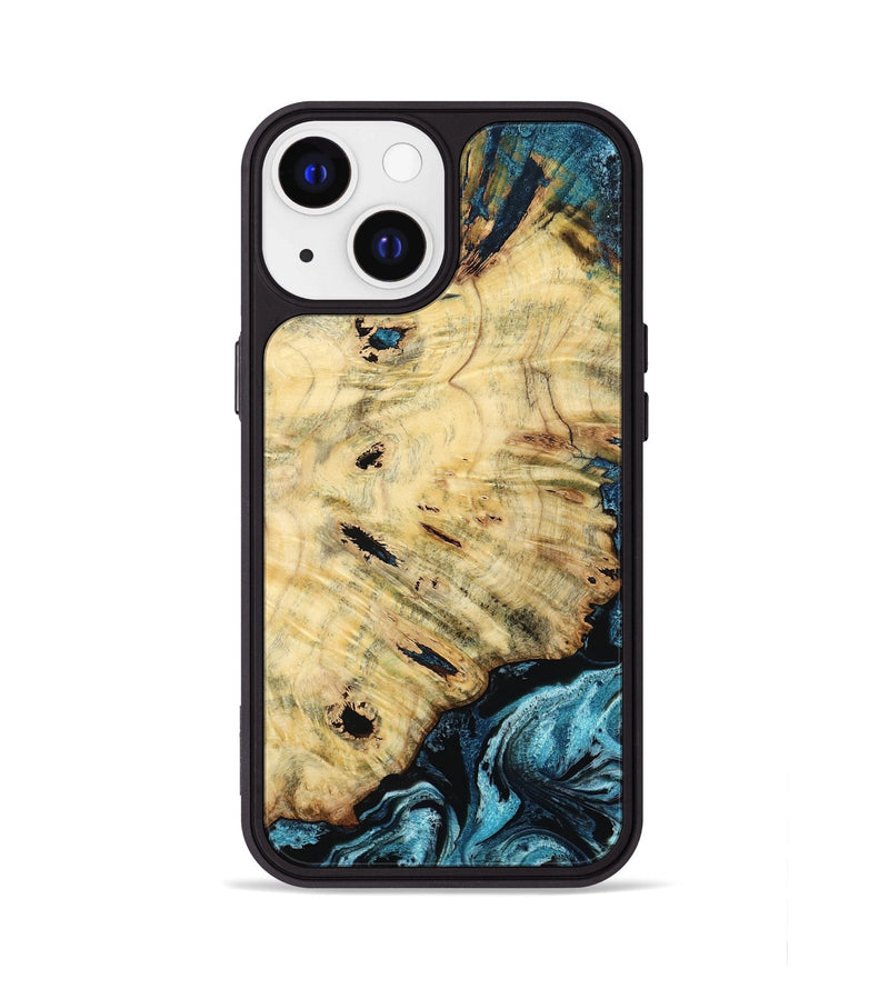 iPhone 13 Wood Phone Case - Violet (Blue, 799028)