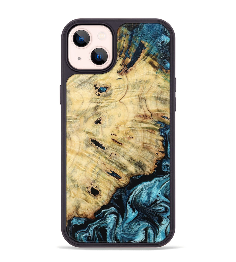 iPhone 14 Plus Wood Phone Case - Violet (Blue, 799028)