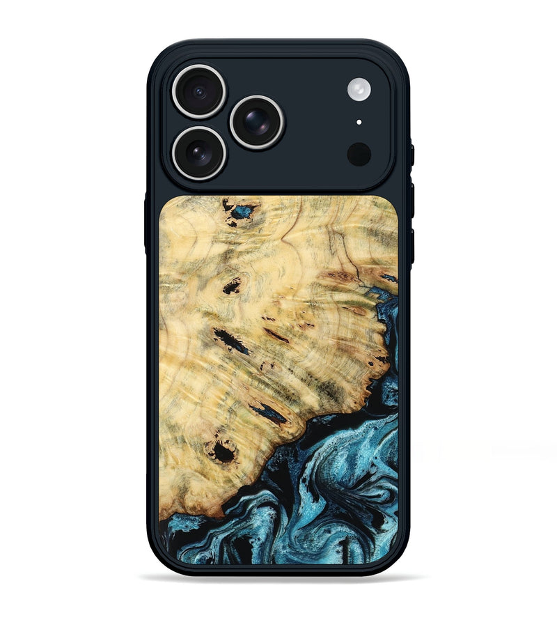 iPhone 17 Pro Max Wood Phone Case - Violet (Blue, 799028)