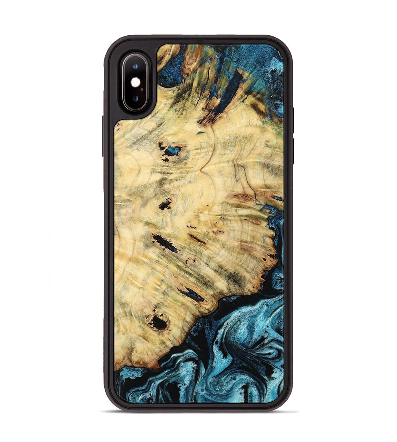 iPhone Xs Max Wood Phone Case - Violet (Blue, 799028)