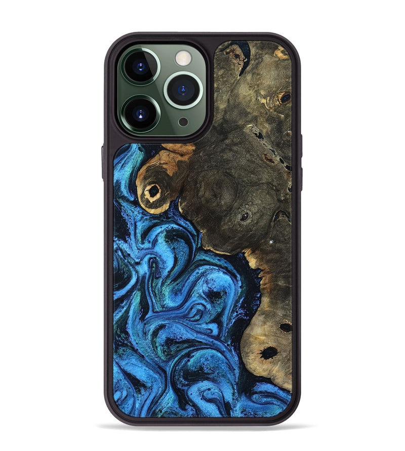 iPhone 13 Pro Max Wood Phone Case - Tracee (Blue, 799030)
