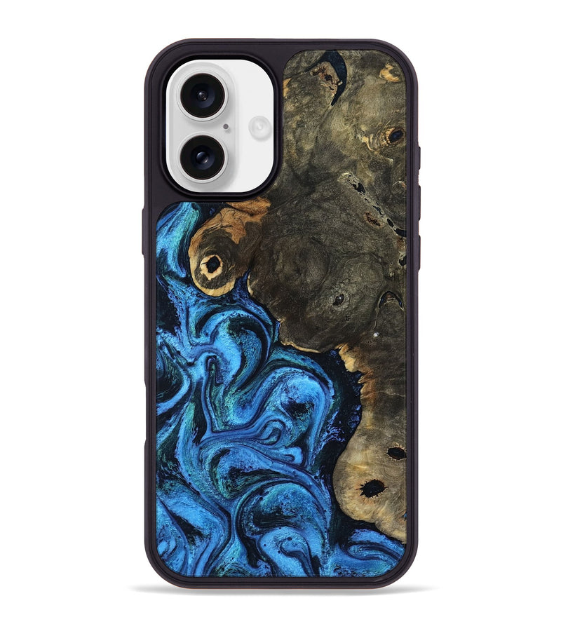 iPhone 16 Plus Wood Phone Case - Tracee (Blue, 799030)