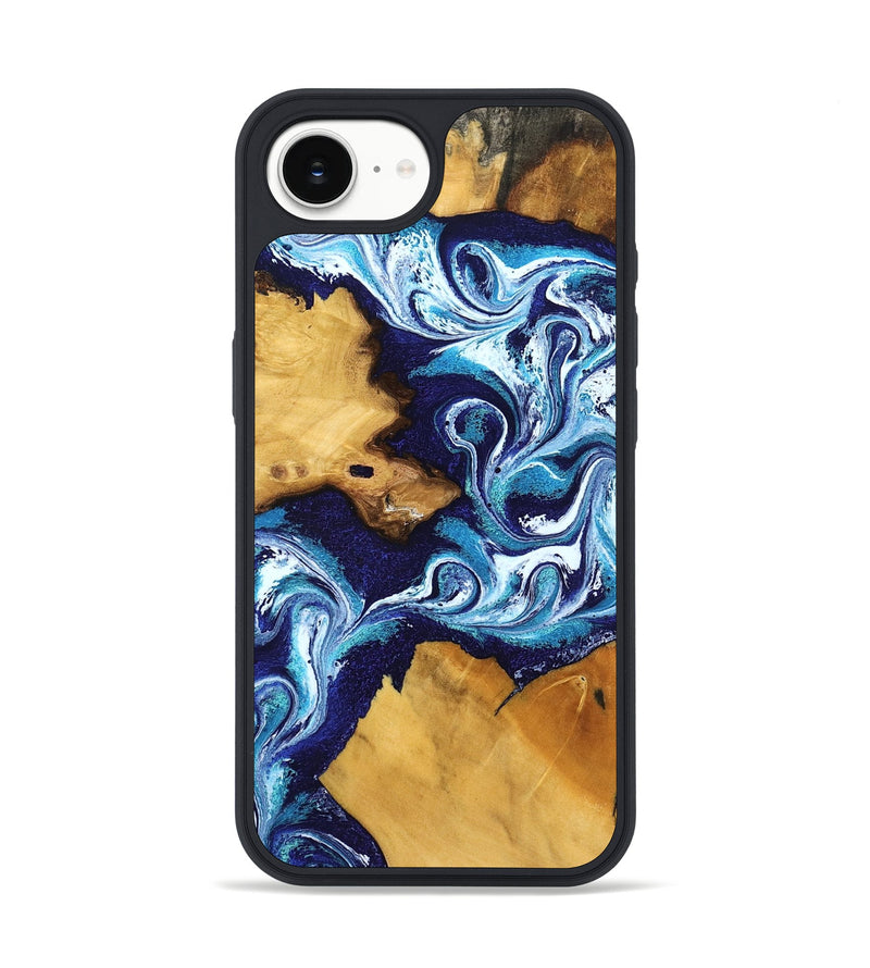 iPhone 16e Wood Phone Case - Christy (Blue, 799031)
