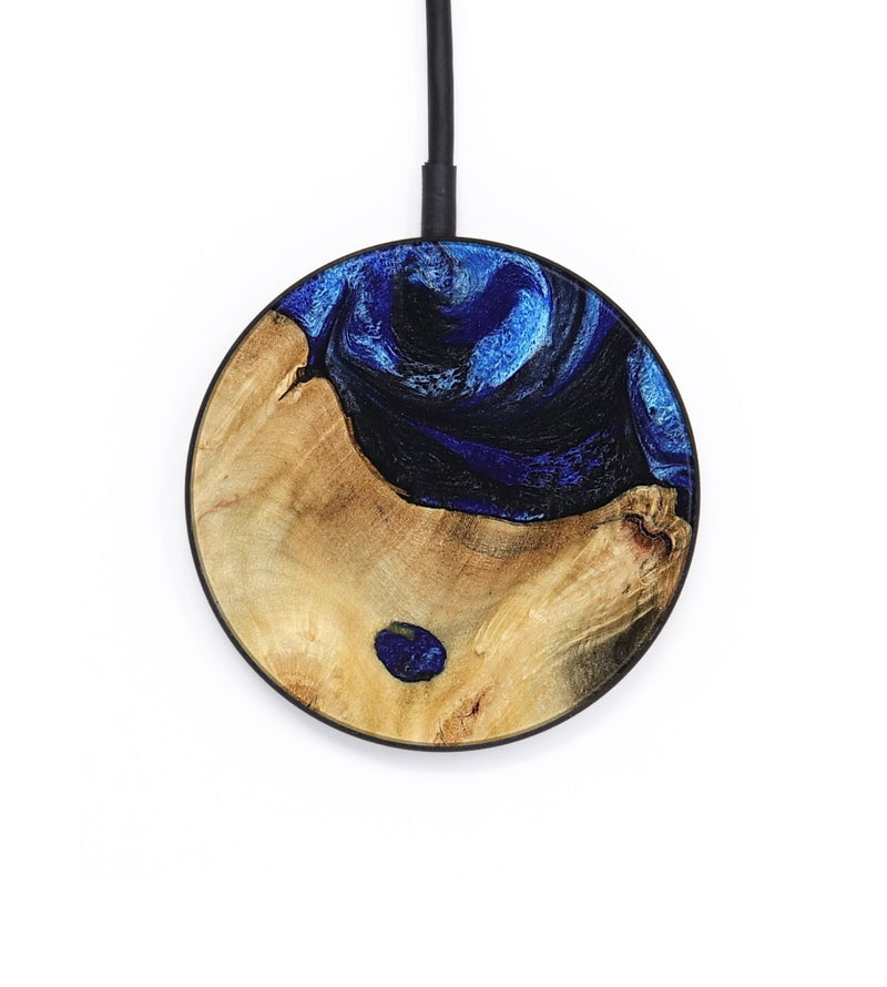 Circle Wood Wireless Charger - Poppy (Blue, 799032)