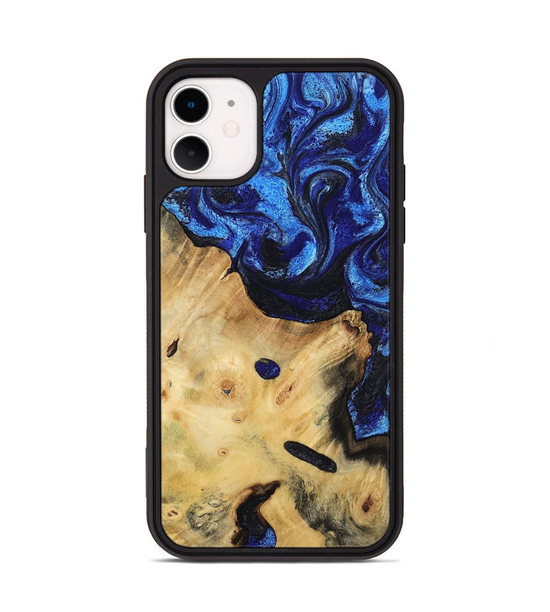 iPhone 11 Wood Phone Case - Poppy (Blue, 799032)