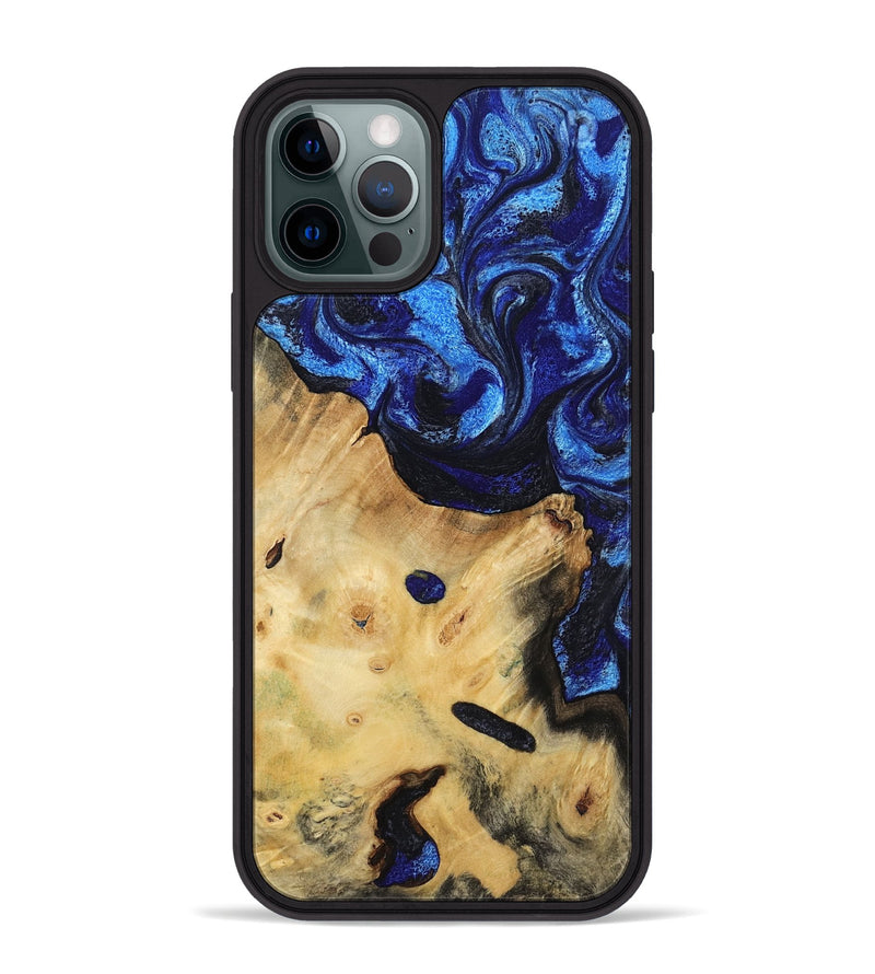 iPhone 12 Pro Max Wood Phone Case - Poppy (Blue, 799032)