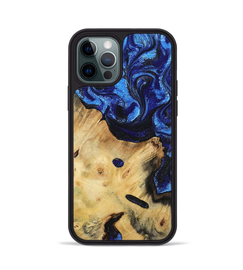 iPhone 12 Pro Wood Phone Case - Poppy (Blue, 799032)