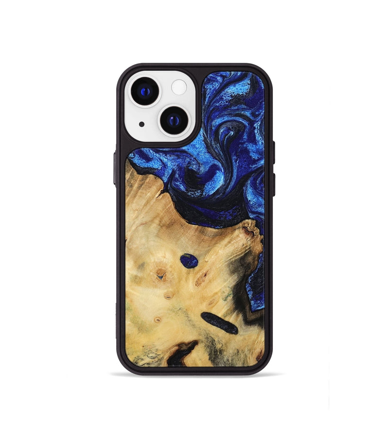 iPhone 13 mini Wood Phone Case - Poppy (Blue, 799032)